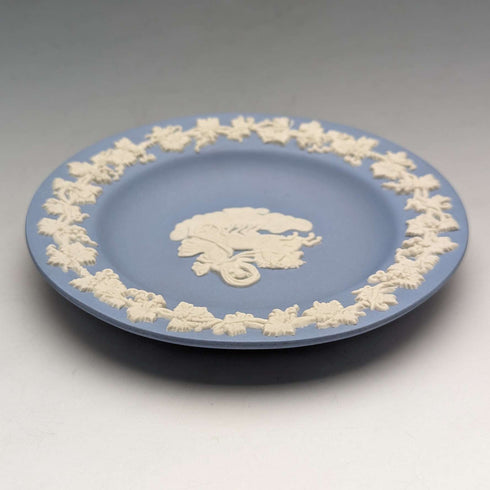 British Vintage Wedgwood Jasperware Dish Pale Blue