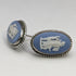 British Vintage Wedgwood Silver & Jasperware Earrings