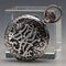 Circa 1900 Antique Swiss made small pocket watch Engraved silver side case Good working condition