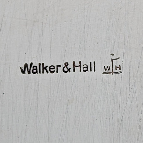 英國復古鍍銀圖庫托盤帶腿直徑 25 公分 Walker&Hall