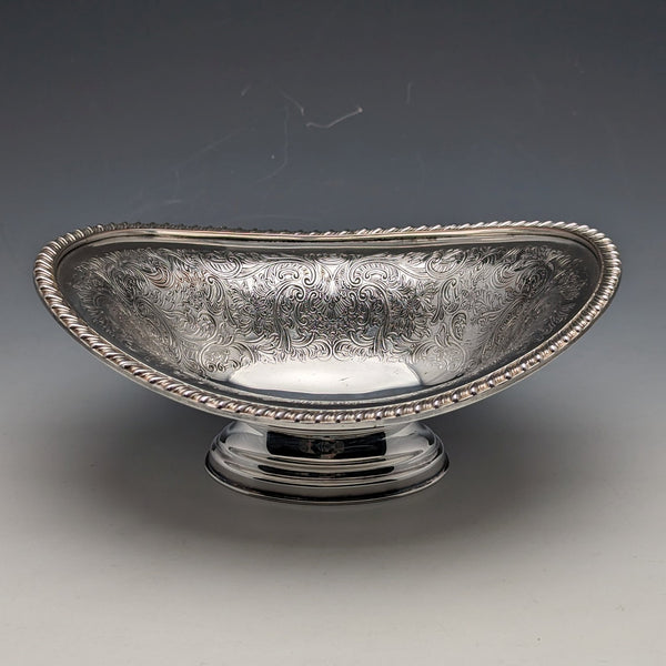 英國復古鍍銀高腳碗盤 Barker Ellis