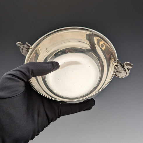 美國復古鍍銀松鼠裝飾碗 WALLACE