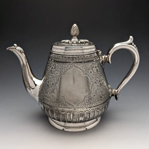 Circa 1880 British antique silver plated teapot
