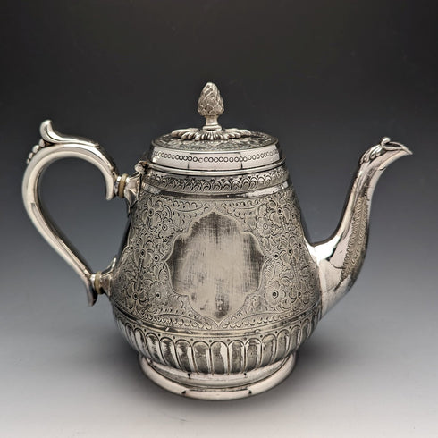 Circa 1880 British antique silver plated teapot
