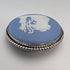 1958 British Vintage Wedgwood Sterling Silver & Jasperware Round Brooch