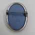 1958 British Vintage Wedgwood Sterling Silver & Jasperware Oval Brooch