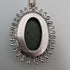 1978 British Vintage Wedgwood Sterling Silver & Green Jasper Pendant Necklace