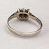 British vintage jewelry black topaz sterling silver gilt ring (size 12)