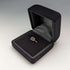 British vintage jewelry black topaz sterling silver gilt ring (size 12)