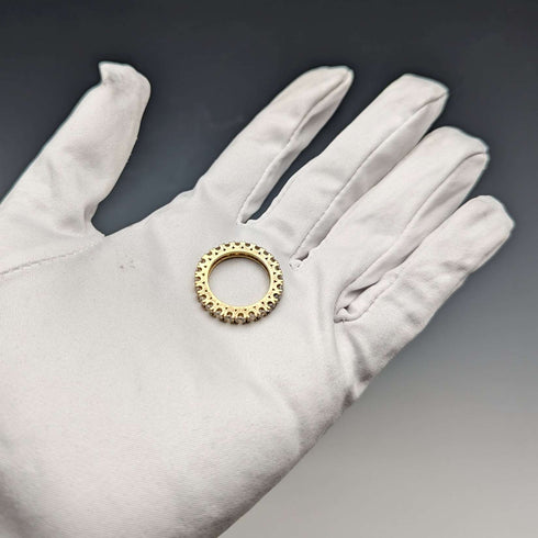 British Vintage Jewelry Sterling Silver Gilt Eternity Ring Ring