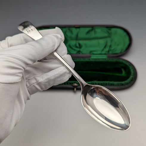 1898年 英国アンティーク 純銀製 クリスニングスプーン John Round & Son ケース入