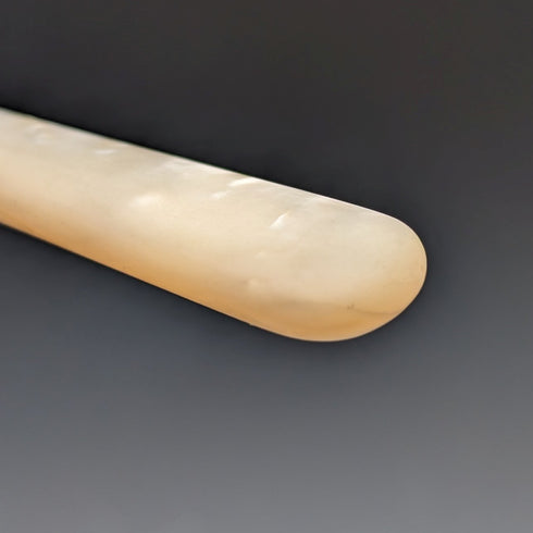 1880年 英国アンティーク 彫刻白蝶貝ハンドル デザートカトラリー3ペアセット Stokes & Ireland