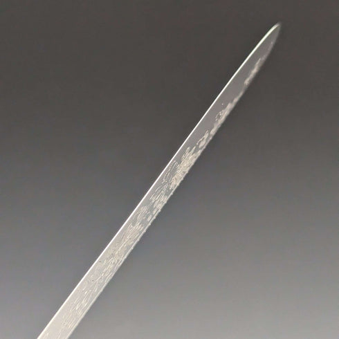 1880 年英國古董雕刻白色珍珠手柄甜點刀 x3 斯托克斯和愛爾蘭