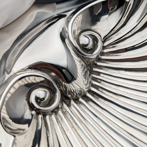 1902 年英國古董純銀貝殼盤 90 克 Arthur Fenwick