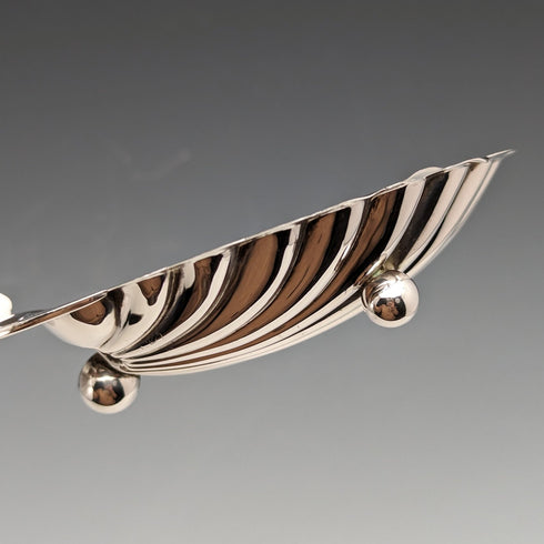 1902 年英國古董純銀貝殼盤 90 克 Arthur Fenwick