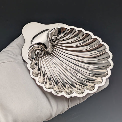 1902 年英國古董純銀貝殼盤 90 克 Arthur Fenwick