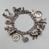 1976 British Vintage Sterling Silver Charm Bracelet 46g