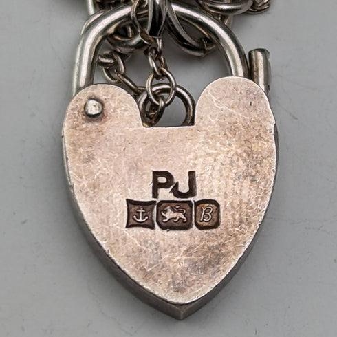 1976 British Vintage Sterling Silver Charm Bracelet 46g
