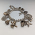 1976 British Vintage Sterling Silver Charm Bracelet 46g