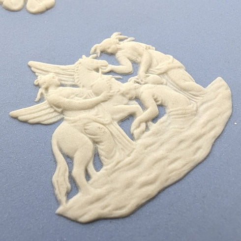 British Vintage Wedgwood Jasperware Star-shaped Box Holder Pale Blue