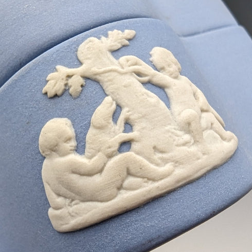 British Vintage Wedgwood Jasperware Star-shaped Box Holder Pale Blue