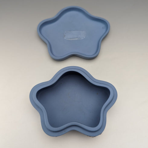 British Vintage Wedgwood Jasperware Star-shaped Box Holder Pale Blue