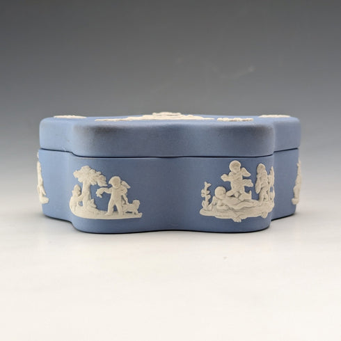 British Vintage Wedgwood Jasperware Star-shaped Box Holder Pale Blue