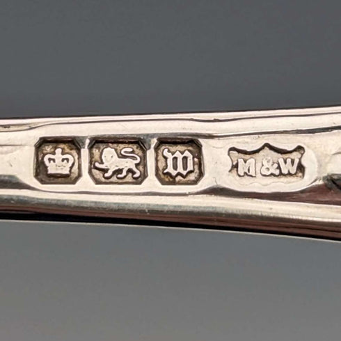 約 1914 年英國古董純銀茶匙一對 Mappin 和 Webb