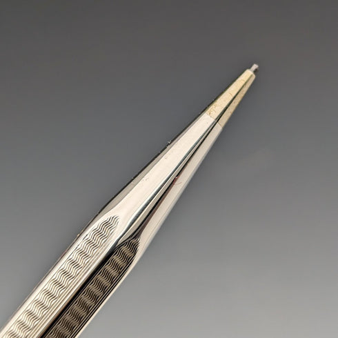 英國復古 Yard O' Red 捲製銀色六角形自動鉛筆(附盒子)