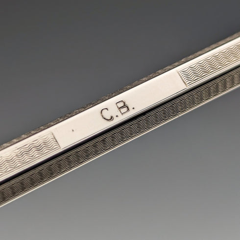 英國復古 Yard O' Red 捲製銀色六角形自動鉛筆(附盒子)