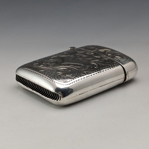 1913年 英国アンティーク 純銀製 ヴェスタケース マッチケース Samuel Levi