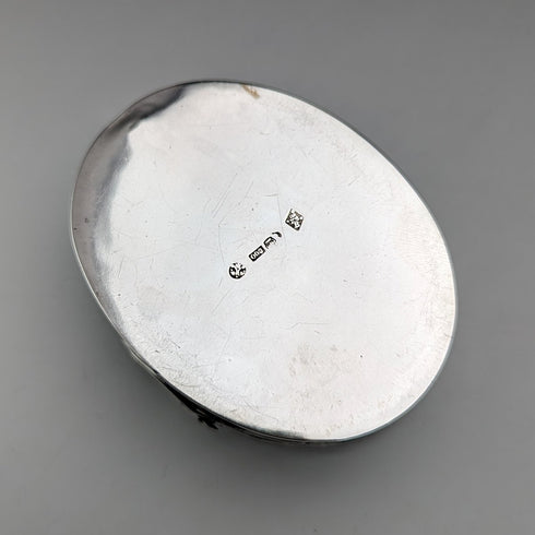 1900年頃 ドイツアンティーク 800シルバー エナメル装飾 ボックス 85g