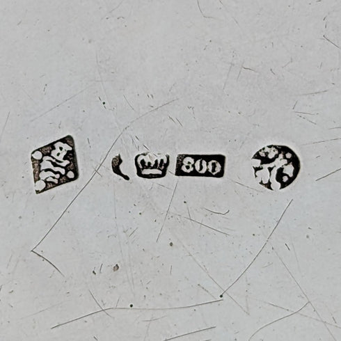 1900年頃 ドイツアンティーク 800シルバー エナメル装飾 ボックス 85g