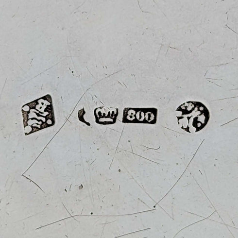 約 1900 年德國古董 800 銀琺瑯裝飾盒 85 克