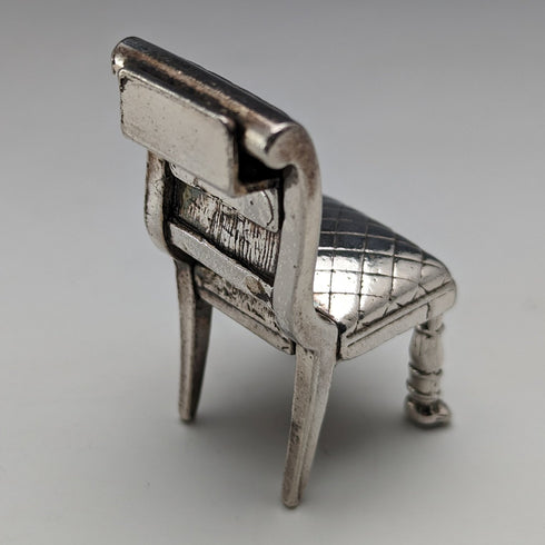 ヴィンテージ シルバープレート製 椅子型 メニューホルダー 6個セット