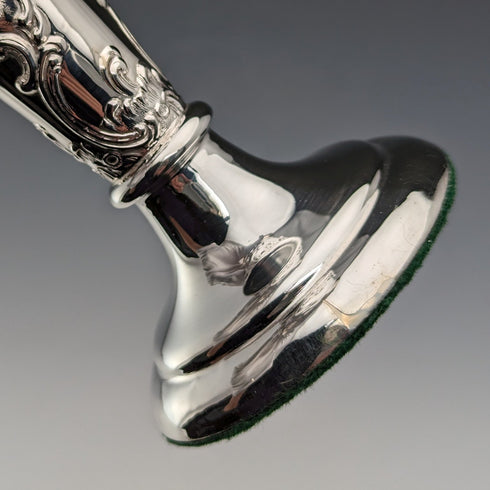 1900 British Antique Sterling Silver Vase Single Flower Vase 146g Comyns of London