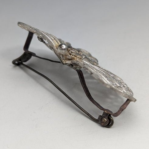 英国ヴィンテージ フィリグリー バタフライ シルバーブローチ2