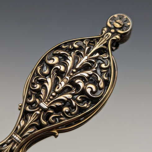 米国アンティーク 純銀ゴールドメッキ 携帯用折りたたみ式眼鏡 ロニエット