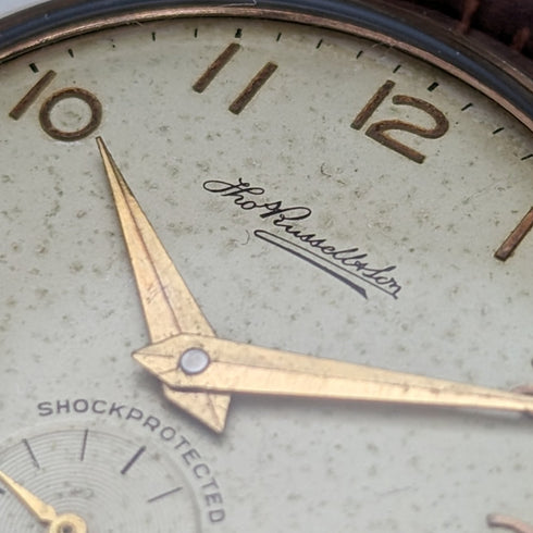 1962 年英國復古 Russell 手錶 K9 純金錶殼,工作狀態良好,木盒裝