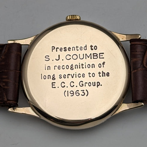 1962 年英國復古 Russell 手錶 K9 純金錶殼,工作狀態良好,木盒裝