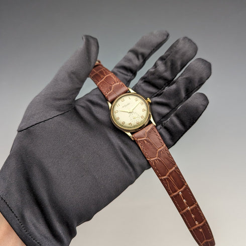 1962 年英國復古 Russell 手錶 K9 純金錶殼,工作狀態良好,木盒裝