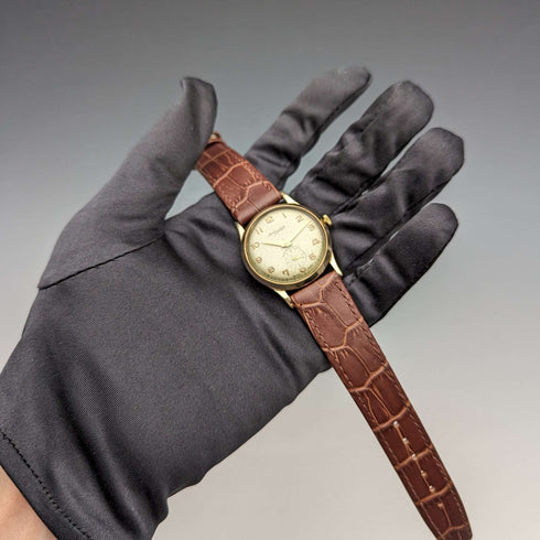 1962 年英國復古 Russell 手錶 K9 純金錶殼,工作狀態良好,木盒裝
