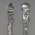 Around 1900 US Antique Sterling Silver Souvenir Spoon x4 Dessert Spoon Size
