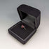 British Vintage Jewelry Heart-shaped Ruby Color Glass Sterling Silver Ring (No. 11) Ring