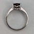 British Vintage Jewelry Heart-shaped Ruby Color Glass Sterling Silver Ring (No. 14) Ring