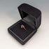 British Vintage Jewelry Heart-shaped Ruby Color Glass Sterling Silver Ring (No. 14) Ring