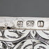 1910 British Antique Sterling Silver Card Case Scroll Pattern 90g