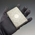 1910 British Antique Sterling Silver Card Case Scroll Pattern 90g