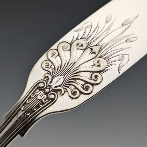 英国アンティーク シルバープレート製 フィッシュサービングナイフ Martin Hall