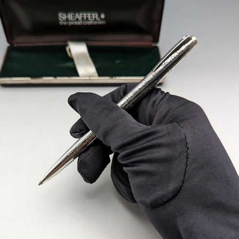 美國復古 Schafer 純銀原子筆帶盒